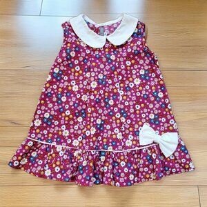 NWT Les Petits Soleils Maroon Floral Dress Size 18m